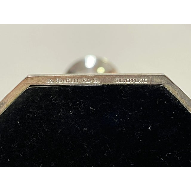 Vintage Stamped Sheffield Silverplate Candlesticks- a Pair For Sale - Image 12 of 13