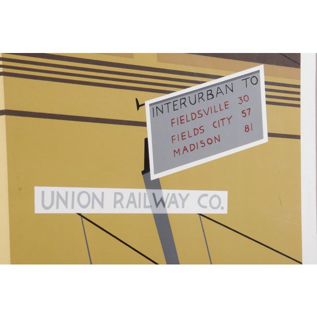 Black 1970’s Limited Edition Serigraph “Fieldsville Trolley” by Armond Fields For Sale - Image 8 of 10