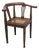 Art Nouveau Corner Oak Armchair with Raffia, 1920s For Sale