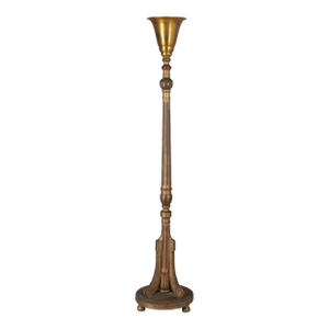 French Louis XVI Style Giltwood Torchiere Floor Lamp