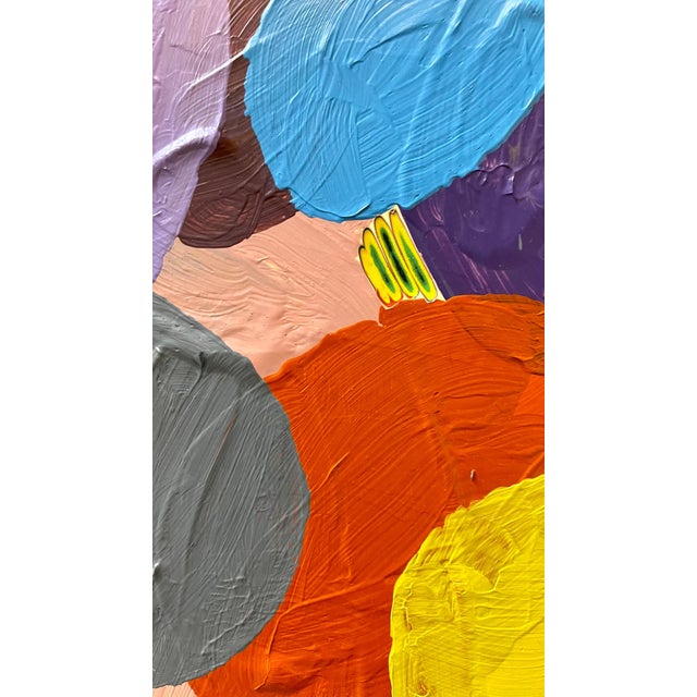 Contemporary Jin Junjie, Large Chinese Contemporary Abstract Colorful Carved Oil Painting Jin Junjie, 2018 For Sale - Image 3 of 15