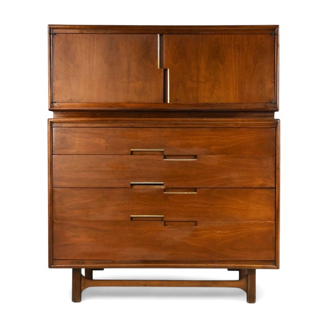 Cavalier Cavalier Corporation Vintage MCM Highboy Dresser C. 1960s For Sale - Image 4 of 9
