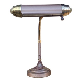 1940's Radionic Trans Bankers Lamp For Sale