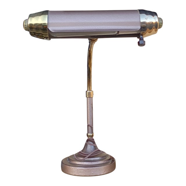 1940's Radionic Trans Bankers Lamp For Sale
