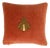 Red Bee Velvet Embroidered Throw Pillow Cover, 12 X 12 For Sale