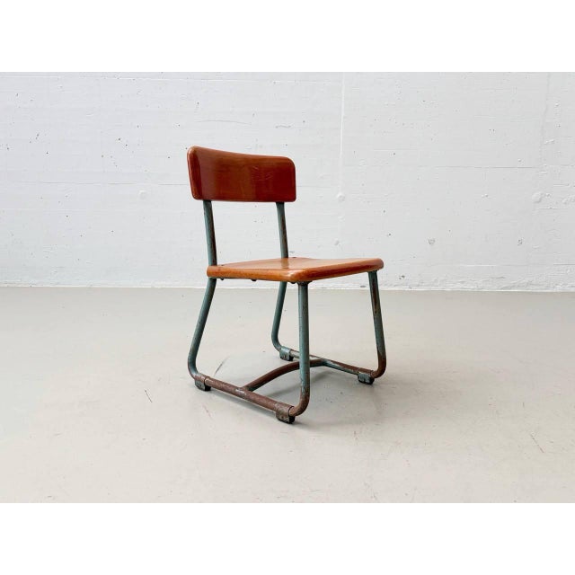 Vintage Children's Chair with Tubular Steel Frame, 1950s For Sale - Image 6 of 15