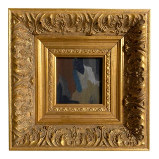 "Semi Darkness" 2026 Mini Painting With Vintage Frame by Jessalin Beutler For Sale