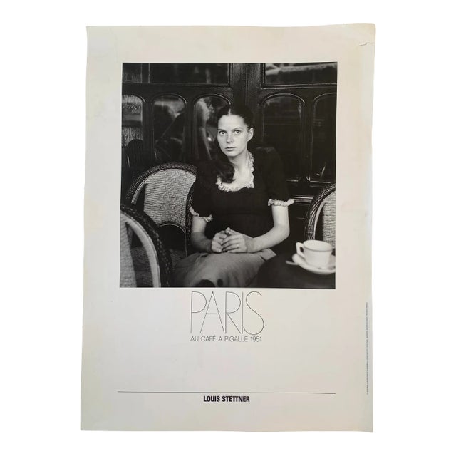 Louis Stettner “Au Café Pigalle” Paris Cafe Original 1982 Poster Unframed For Sale