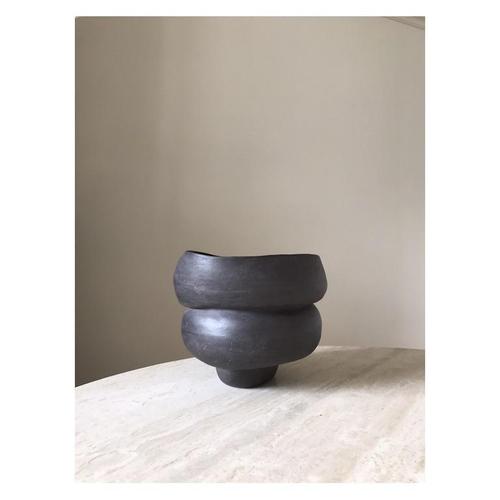 Modder Serendipity Black Ceramic Sculpture by Françoise Jeffrey For Sale - Image 4 of 9