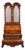 Antique Dutch Marquetry Bureau Bookcase, 1920 For Sale