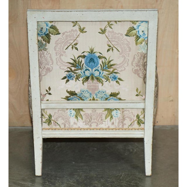Antique French Charles-Emile Moinat Silk Floral Upholstered Armchairs, Set of 2 For Sale - Image 11 of 18