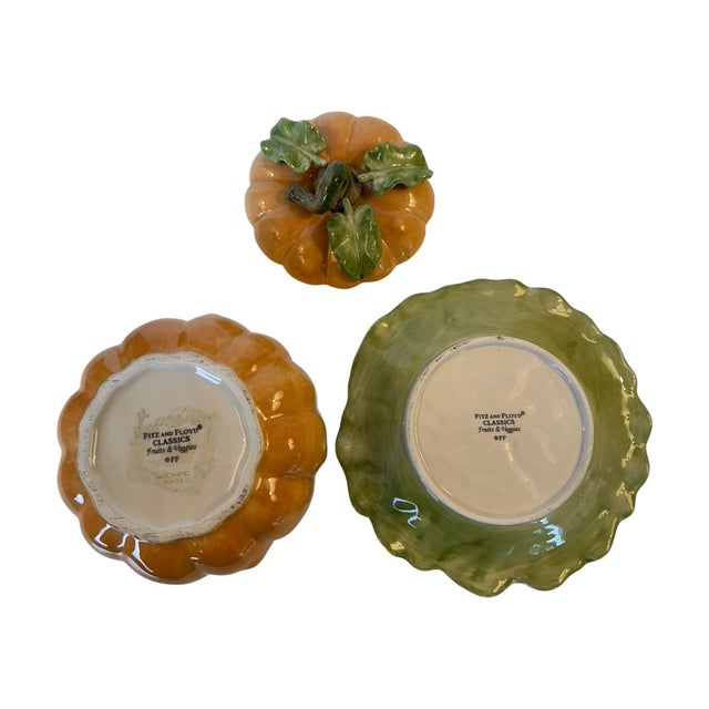 Mid-Century Modern Vintage Mid-Century Modern Fitz & Floyd Fall Celebration Pumpkin Lidded Soup Bowl For Sale - Image 3 of 4