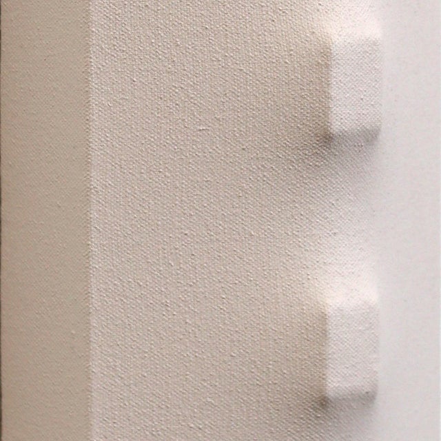 Light Itbf-9101 - Tall Narrow Contemporary Mixed Media 3d Wall Sculpture on Canvas and Wood Structure by Len Klikunas For Sale - Image 4 of 9