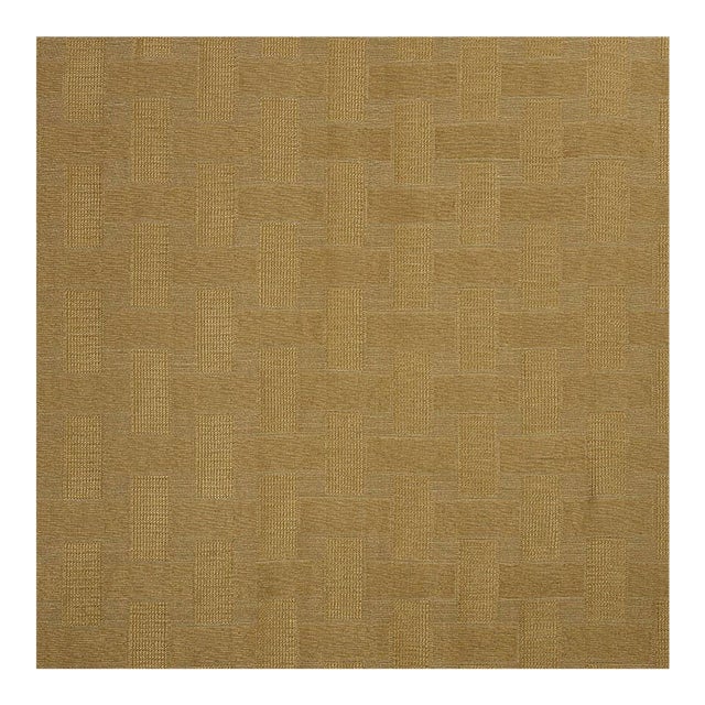 Sample - Schumacher Basketweave Sheer Fabric in Bronze For Sale