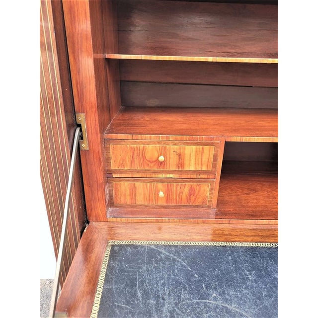 Grand Secretary with Flap in Marquetry, Late 19th Century For Sale - Image 11 of 18