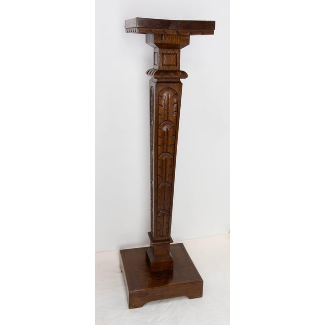 French Oak Plant Holder in the Louis Xiii Style, 1955 For Sale - Image 3 of 14