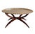 Vintage Moroccan Brass Tray Top Table With Folding Spider-Leg Base For Sale In Portland, ME - Image 6 of 10