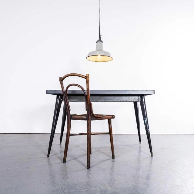 1950s Industrial Grey Enamelled Pendant Lamp from Benjamin, 1950s For Sale - Image 5 of 13