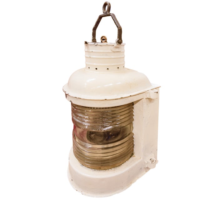 Metal Early 1900s Marine Masthead Ship Lantern For Sale - Image 7 of 10