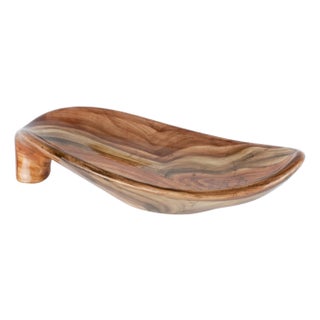 Saint-Jean-du-Desert, Marseille Ceramic Centerpiece, Faux-Wood Decor, circa 1950 For Sale