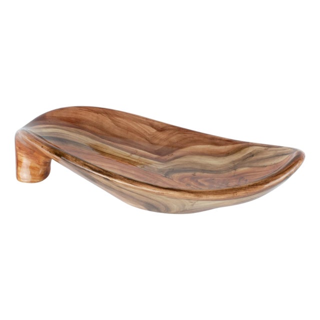 Saint-Jean-du-Desert, Marseille Ceramic Centerpiece, Faux-Wood Decor, circa 1950 For Sale