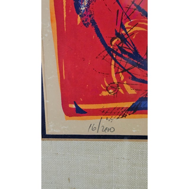 Printmaking Materials Nissan Engel ‘Warriors Riding’ Signed & Numbered Lithograph, 16/200 For Sale - Image 7 of 8