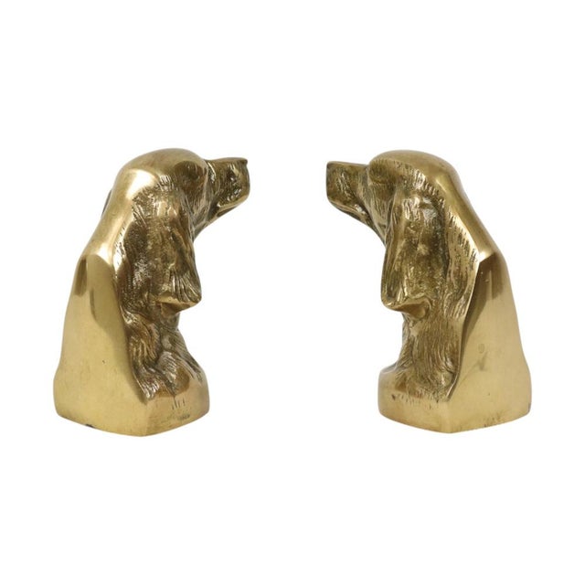 Vintage Brass Bookends for Irish Setter Dogs, 1970s, Set of 2 For Sale - Image 9 of 15