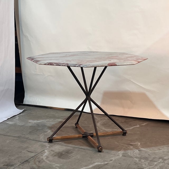 Campaign 1970s Attributd to Cleo Baldon Breakfast / Game / Center Table for Terra Furniture For Sale - Image 3 of 8