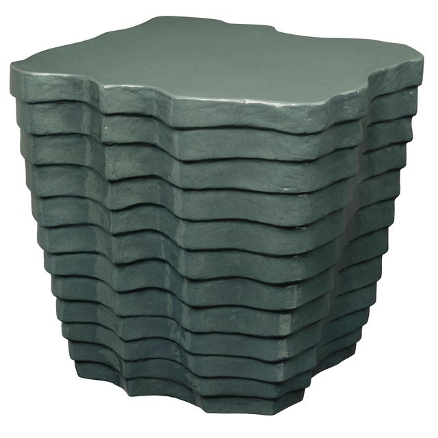Strata Side Table, Slate Blue For Sale