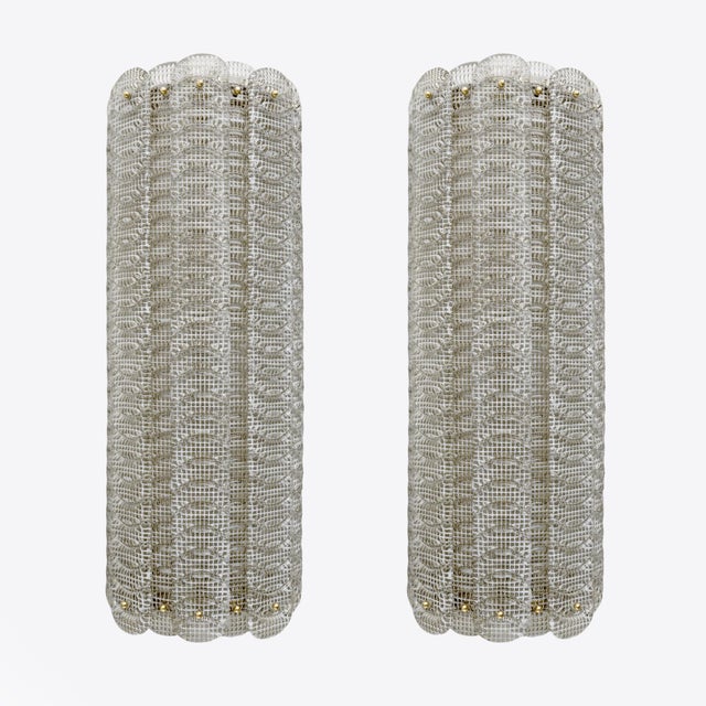 Mid-Century Modern Italian Murano Glass Sconces, 2000s, Set of 2 For Sale - Image 10 of 10