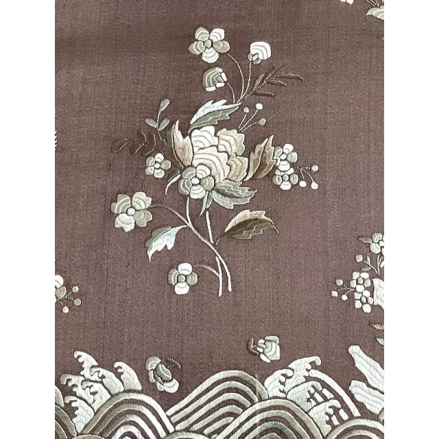 Framed Antique Two-Piece Chinese Embroidery Winter Jacket Ensemble For Sale - Image 16 of 17