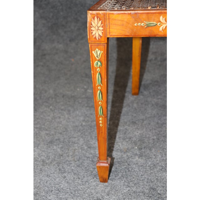 Pair Antique 19th C Gillow & Co Adams Style Cane Back Side Chairs For Sale In Philadelphia - Image 6 of 12