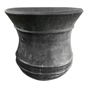 Bell Black Earth Ware Vintage Planter Pot Large