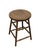 Farmhouse Antique Country Round Wooden Stool With Turned Legs and Stretchers For Sale - Image 3 of 18