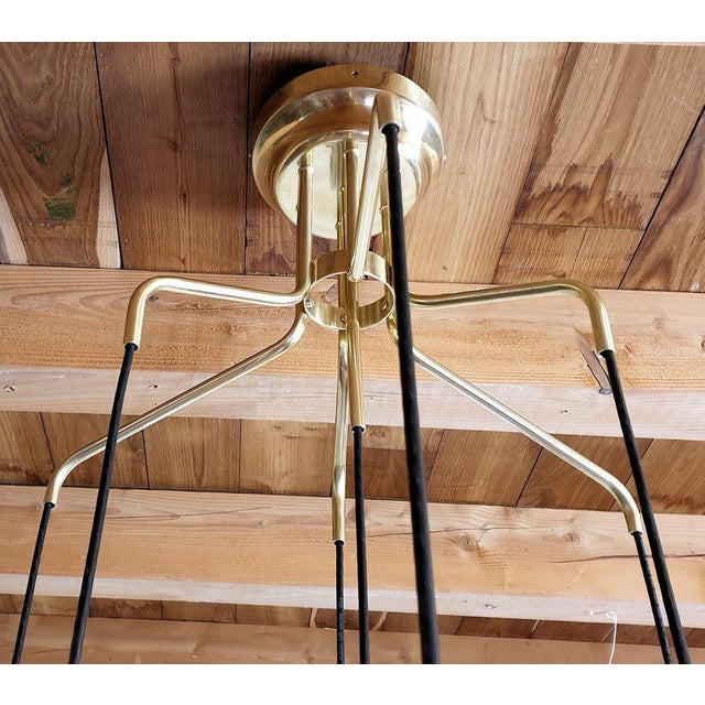 1970s Mid Century Modern, Murano Glass Pendant Chandelier For Sale - Image 13 of 13