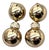 Vintage Double-Ball Ear Clips in Gold & Crystals from Christian Dior, 1980s, Set of 2 For Sale