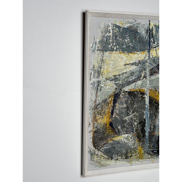 Ingrid Bade, Abstract Landscape, 1960s, Oil on Canvas, Framed For Sale - Image 11 of 18