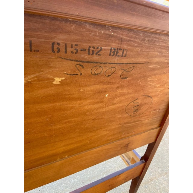 Wood Twin Size Sleigh Bed Frame For Sale - Image 7 of 8