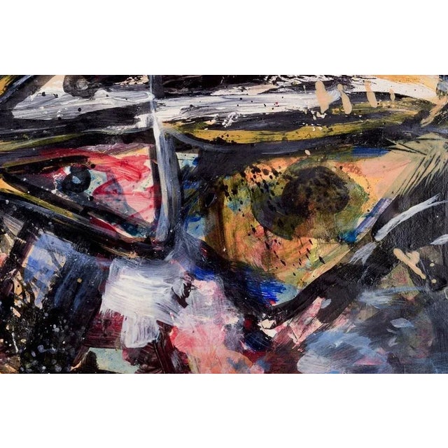 Knud Nielsen, Abstract Composition, 1960, Oil on Cardboard For Sale - Image 4 of 10