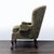 Traditional 1990s Thomasville Olive Green Tufted Lounge Chair With Carved Wooden Legs For Sale - Image 3 of 10