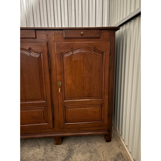 Brown Country French Oak Enfilade With Three Drawers & Three Cabinet Doors, 18th Century For Sale - Image 8 of 12