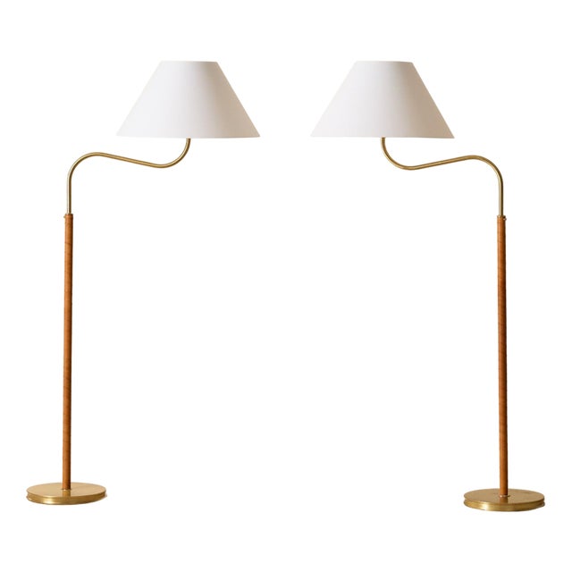 Large Camel Floor Lamps by Josef Frank for Svenskt Tenn, 1960s, Set of 2 For Sale
