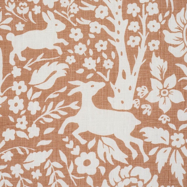 Contemporary Schumacher Deerfield Fabric In Spice For Sale - Image 3 of 4