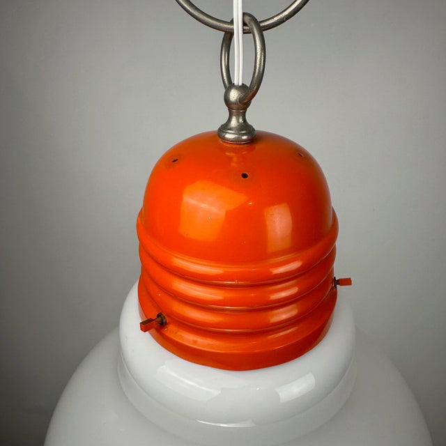 Metal Mid-Century Modern Italian Bulb Pendant Light, 1970s For Sale - Image 7 of 8