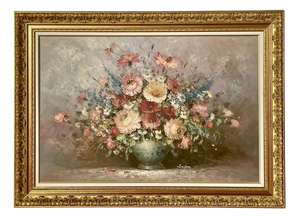 Edmond Sanders, Bouquet of Flowers, Oil Painting