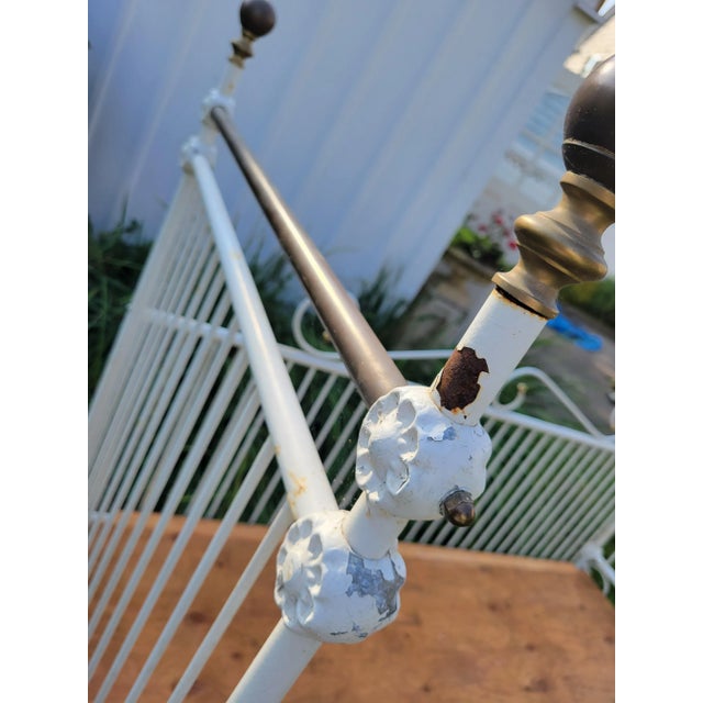 Early 20th Century Early 20th Century Vintage Iron Daybed For Sale - Image 5 of 11