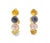 Contemporary 18K Yellow Gold Cabochon Citrine Topaz Rose Quartz Hoop Earrings Estate For Sale - Image 3 of 3