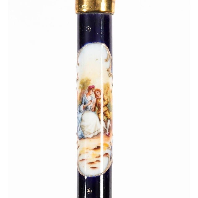Metal Antique French Gold Plated Sevres Porcelain Walking Sword Stick, 19th Century For Sale - Image 7 of 18