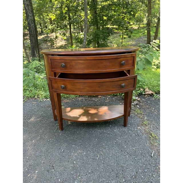 Early 21st Century Ballard Designs Newport Demilune Table For Sale - Image 5 of 10