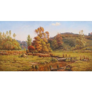 Original Autumn Landscape Oil Painting, Ukrainian Artist (1992) 53-97 For Sale